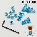 SW オリジナル HARD WARE/ハードウェア ALLEN 六角1インチ メタリックブルー BLUE HIGHEND/ハイエンドタイプ スケートボード1台分...