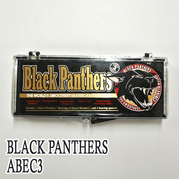 値下げしました！SHORTYS/ショーティーズ BLACK PANTHERS/ブラックパンサー ベアリング ABEC-3 BLACK BEARINGS スケートボードベアリング スケボー SK8 