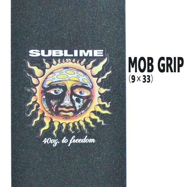 MOB GRIP/モブグリップ【SUBLIME】GRAFITY 9x33 BLACK グリップテープ/デッキテープ GRAPHIC MOB スケートボードデッキ用/DECK　スケボーSK8 SKATEBOARD [返品、交換及びキャンセル不可]