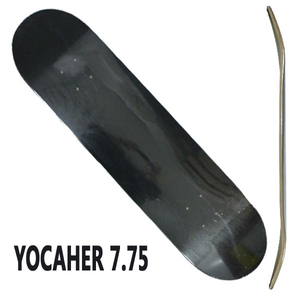 YOCAHER BLANK DECK STAINED BLACK 7.75 DECK SK8 スケートボード/スケボーデッキ ナチュラル ヨカエル ヨカハー [返品、交換及びキャンセル不可]