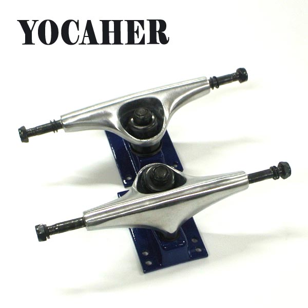 ָꥻ롪YOCAHER 5.0 POLISHED SILVER/BLUE TRUCK/ȥå ܡSK8 SKATEBOARD ȥܡɥȥå [ʡ򴹵ڤӥ󥻥Բ]