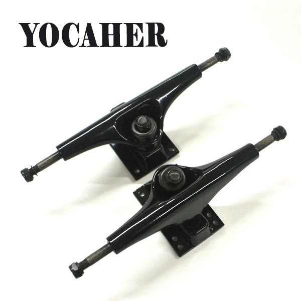 YOCAHER 6.0 SOLID BLACK TRUCK/トラック スケボーSK8 SKATEBOARD スケートボードトラック [返品、交換及びキャンセル不可] 1