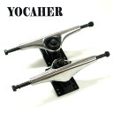 YOCAHER 6.0 POLISHED SILVER/BLACK TRUCK/トラック スケボーSK8 SKATEBOARD スケートボードトラック [返品、交換及びキャンセル不可]