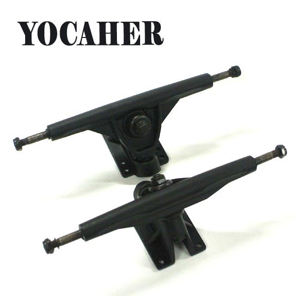 期間限定セール！YOCAHER 7.0 SOLID BLACK TRUCK/トラック スケボーSK8 SKATEBOARD スケートボードトラック [返品、交換及びキャンセル不可] 1