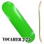 YOCAHER BLANK DECK SOLID NEON GREEN 7.75 DECK SK8 スケートボード/スケボーデッキ ナチュラル ヨカエル ヨカハー [返品、交換及びキャンセル不可]