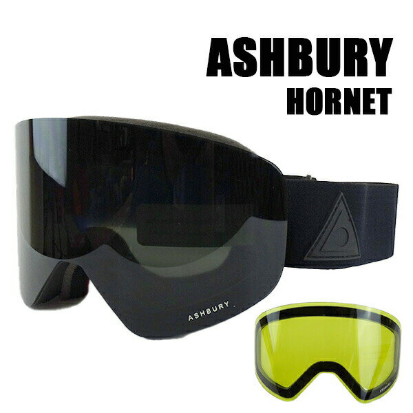 アシュべリー スノボ ゴーグル ASHBURY HORNET STEALTH TRIANGLE DARK SMOKE HN9 M9 SNOW GOGGLE スノーボード スキー ゴーグル スノボ 22-23 マグネットレンズ ボーナスレンズ付き[返品、交換及びキャンセル不可]