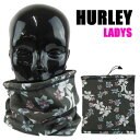 ハーレー ネックウォーマー 防寒 HURLEY FLEECE NECK WARMER 011 BLACK 2 花柄 フェイスガード フェイスマスク 伸縮性_軽量_薄手[返品、交換及びキャンセル不可]