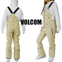 移転セール!在庫限り!ボルコム スノボウェア オーバーオール SWIFT BIB OVERALL SAND レディース スノボ用 スノボウェア 耐水 防寒 機能...