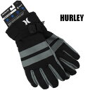 値下げしました！ハーレー 男性用 スノボー グローブ HURLEY BLOCK PARTY SNOW GLOVE BLACK/GREY MENS スノーグローブ スノーボード 22-23モデル 