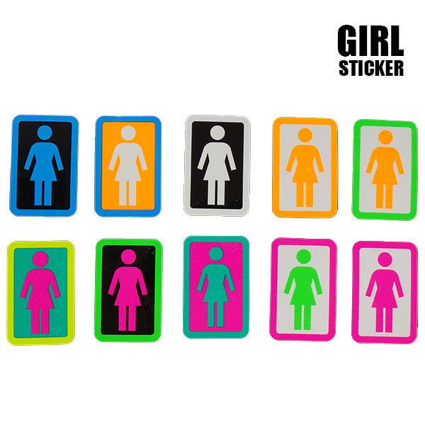 ガール ステッカー シール GIRL OG LOGO NEONS STICKER 【M】 STICKER/ステッカー 10COLOR[返品、交換及びキャンセル不可] 1