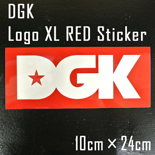 DGK/ディージーケイ STICKER/ステッカー LOGO XL RED_02P01Oct16