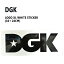 DGK/ディージーケイ STICKER/ステッカー LOGO XL WHITE_02P01Oct16