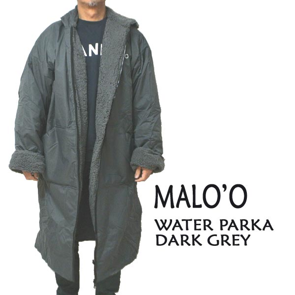 値下げしました！MALO'O WATER PARKA XL DARKGREY ウォーターパーカー 大き目 ワンサイズ ポンチョ 寒さ対策 サーフィン/SUP/スノーボード/キャンプなどのアウトドアに!! [返品、交換及びキャンセル不可] 2