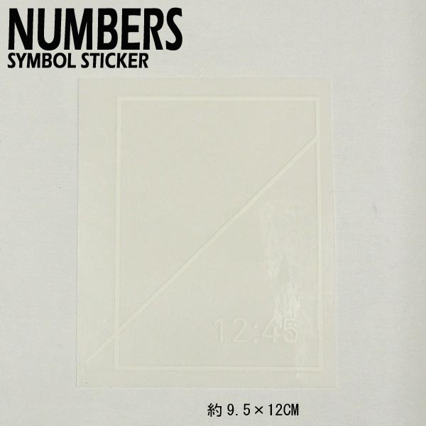 NUMBERS EDITION/ナンバーズエディション SYMBOL STICKER WHITE ステッカー シール スケボー 06