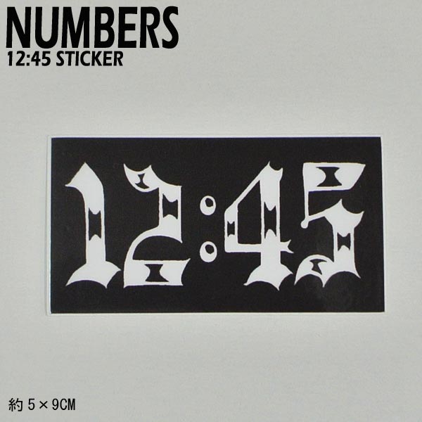 NUMBERS EDITION/ʥСǥ 12:45 STICKER ƥå  ܡ 09