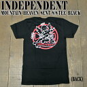 値下げしました！INDEPENDENT/インデペンデント MOUNTAIN HEAVEN SENT S/S TEE BLACK メンズ Tシャツ 男性用 T-shirts 半袖 丸首 クリックポスト対応