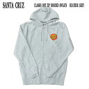 l܂ISANTA CRUZ/T^NY CLASSIC DOT ZIP HOODED SWEATS HEATHER GREY  t[ht Wbvp[J[