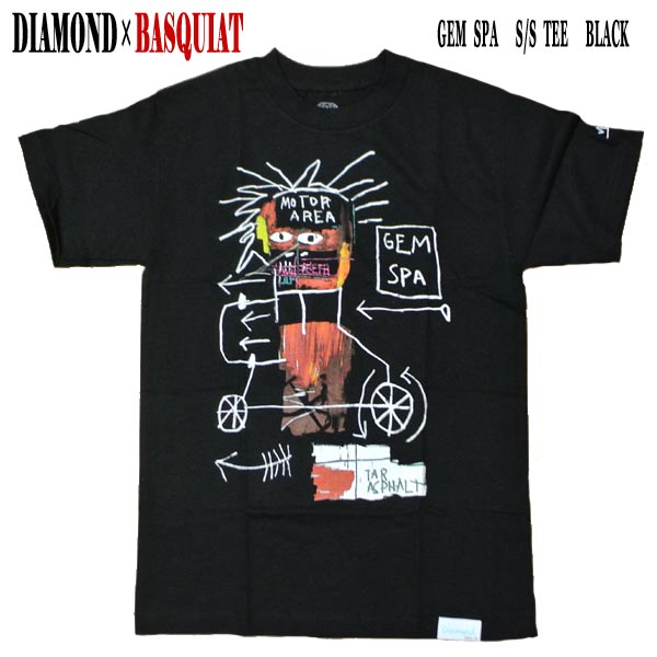 値下げしました！DIAMOND/ダイヤモンド GEM SPA S/S TEE BLACK BASQUIATコラボ メンズ 半袖Tシャツ 男性用 T-shirts