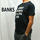 値下げしました！BANKS/バンクス HEMISPHERE DIRTY BLACK メンズ S/S TEE 半袖 プリント Tシャツ  WTS0407　クリックポスト対応