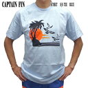 楽天サーフィンワールド楽天市場店値下げしました！CAPTAIN FIN/キャプテンフィン SUNSET S/S TEE BLUE メンズ Tシャツ 男性用 半袖 丸首 メンズ