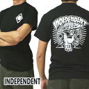 値下げしました！INDEPENDENT/インデペンデント SHREDDED S/S REGULAR TEE BLACK Tシャツ T-shirts 半袖 丸首 返品 交換及びキャンセル不可 クリックポスト対応