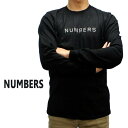 値下げしました！NUMBERS EDITION/ナンバーズエディション WORDMARK L/S TEE BLACK 長袖Tシャツ 丸首 ロンT 男性用 メンズ T-SHIRTS 返品 交換及びキャンセル不可 クリックポスト対応