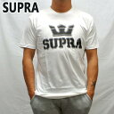 値下げしました！SUPRA/スープラ FUZZY WHITE S/S TEE メンズ 半袖 プリント Tシャツ 返品 交換及びキャンセル不可 101946-100 クリックポスト対応