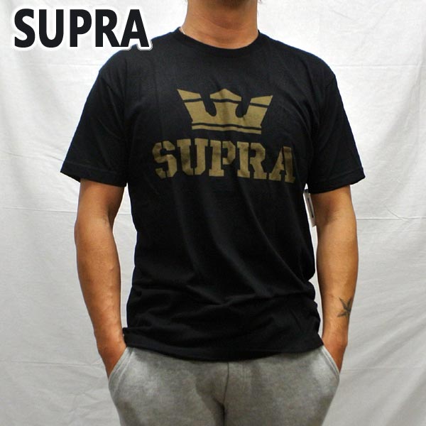 値下げしました！SUPRA/スープラ ABOVE REGULAR BLACK/DARK OLIVE S/S TEE メンズ 半袖 プリント Tシャツ  103437-081　クリックポスト対応