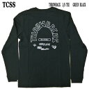 値下げしました！TCSS/The Critical Slide Society 長袖 THROWBACK L/S GREEN BLACK メンズ Tシャツ 男性用 T-shirts 丸首 MENS ザクリティカルスライドソサイエティ クリックポスト対応