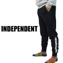 l܂IINDEPENDENT/Cfyfg ITC STREAK JOGGER SWEATPANTS BOTTOM BLACK[ԕiAyуLZs]