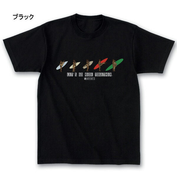 SW オリジナル 大きいサイズ/BIG SIZE RIDE_TOGETHER サーフ柄 S/S BLACK TEE 半袖Tシャツ 5.6oz ヘビーウェイト 工場直送 メール便 送料無料 同梱不可[返品、交換及びキャンセル不可]