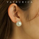 バツリカ ピアス ミアトリム ビッグ パール ピアス TRIM BY VATSURICA / mia trim / ホワイト WHITE / パール /トリムバイバツリカ / ギフト プレゼント 贈り物 / 両耳用 / アクセサリー / ワンポイント /メール便送料無料 m-425p-wh