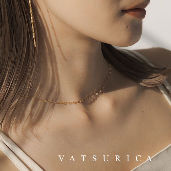 バツリカ チェーン ネックレス ミアトリム 金属アレルギー対応 / サージカルステンレス / 316L / GOLD ゴールド / TRIM BY VATSURICA / トリムバイバツリカ / ギフト プレゼント 贈り物 / アクセサリー / ワンポイント / 両耳用 / メール便送料無料 ma-001n2-gd