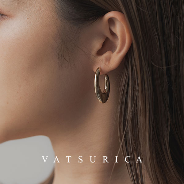 バツリカ ピアス ミアトリム 金属アレルギー対応 / サージカルステンレス / 316L / ビッグピアス / GOLD ゴールド / TRIM BY VATSURICA / トリムバイバツリカ / ギフト プレゼント 贈り物 / アクセサリー / ワンポイント / 両耳用 / メール便送料無料 ma-003p1-gd