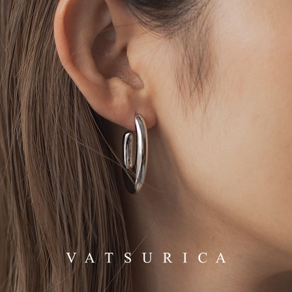 バツリカ ピアス ミアトリム 金属アレルギー対応 / サージカルステンレス / 316L / ビッグピアス / SILVER シルバー / TRIM BY VATSURICA / トリムバイバツリカ / ギフト プレゼント 贈り物 / アクセサリー / ワンポイント / 両耳用 / メール便送料無料 ma-003p1-sv