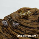バツリカ ピアス トリム キュービックジルコニアピアス TRIM BY VATSURICA / 真鍮 / チタンポスト / シルバー SILVER / ゴールド...
