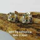 バツリカ ピアス トリム キュービックジルコニア ピアス TRIM BY VATSURICA / 真鍮 / チタンポスト / シルバー SILVER / ゴール...