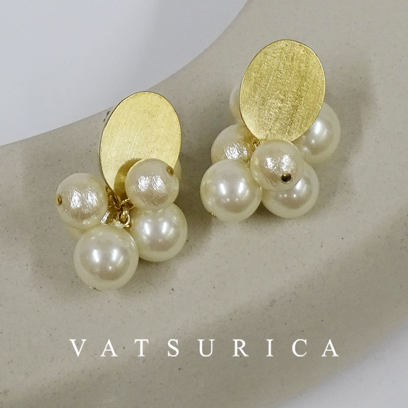 バツリカ ピアス ミアトリム パールビッグ ピアス TRIM BY VATSURICA / mia trim / パール /トリムバイバツリカ / ギフト プレゼント 贈り物 / 両耳用 / アクセサリー / ワンポイント /メール便送料無料 m-100p-circle