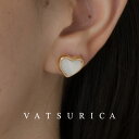 バツリカ ピアス トリム 【金属アレルギー対応】 / サージカルステンレス / 316L / ミニ ハート ピアス / ホワイト / TRIM BY VATSU...