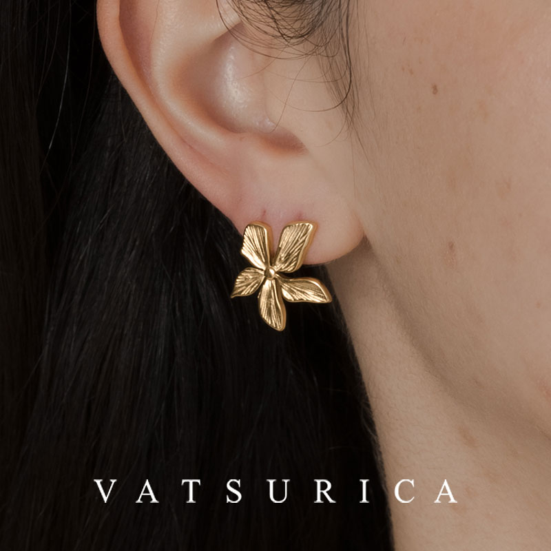 バツリカ ピアス トリム 金属アレルギー対応 / サージカルステンレス / 316L / フラワー ピアス / TRIM BY VATSURICA / トリムバイバツリカ / ギフト プレゼント 贈り物 / アクセサリー / ワンポイント / 両耳用 / メール便送料無料 af-029p