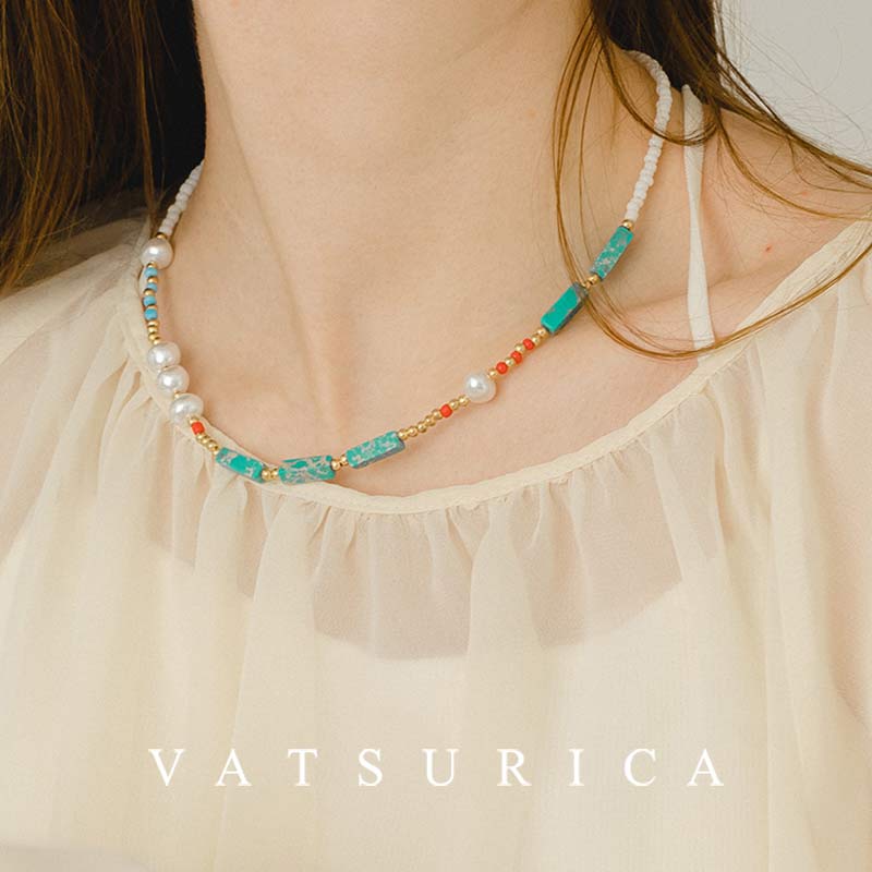 バツリカ LOINE パール 天然石 ネックレス / TRIM BY VATSURICA /トリムバイバツリカ / ギフト プレゼント 贈り物 / アクセサリー / ワンポイント / l-1102n2おしゃれ かわいい きれい