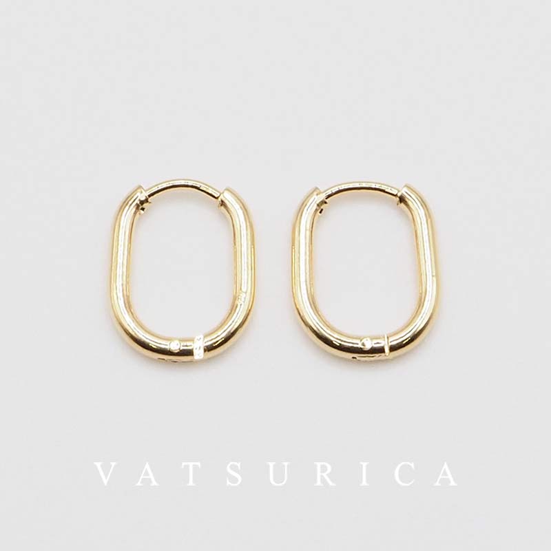 バツリカ LOINE 【金属アレルギー対応】 / サージカルステンレス / 316L / シンプルフープピアス / GOLD ゴールド / TRIM BY VATSURICA / トリムバイバツリカ / ギフト プレゼント 贈り物 / アクセサリー / ワンポイント / 両耳用 / 韓国 / l-1108p1-gdおしゃれ かわいい