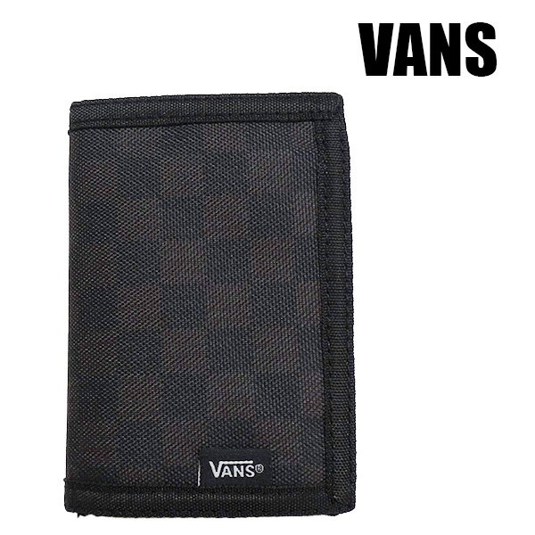 VANS/バンズ/ヴァンズ MN SLIPPED WALLET BLACK/CHACOAL CHECK 3つ折り財布 [返品、交換及びキャンセル不可]
