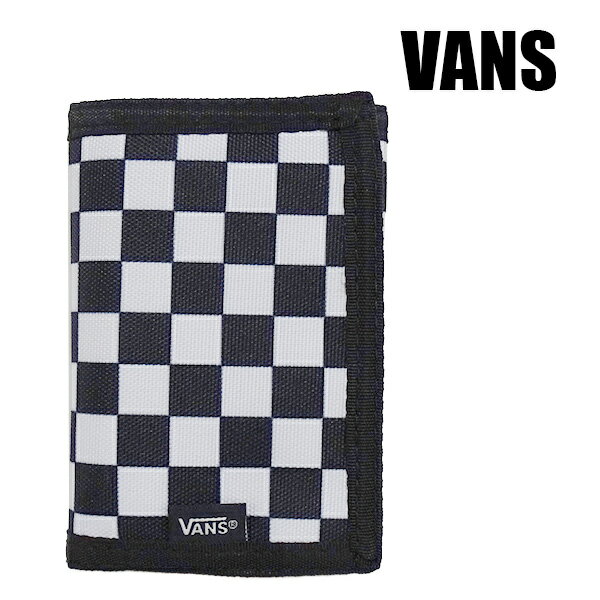 VANS/バンズ/ヴァンズ MN SLIPPED WALLET BLACK/WHITE CHECK 3つ折り財布 [返品、交換及びキャンセル不可]