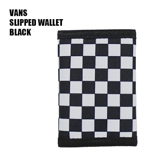 VANS/バンズ/ヴァンズ MN SLIPPED WALLET BLACK/WHITE CHECK 3つ折り財布 [返品、交換及びキャンセル不可]