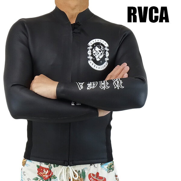 楽天サーフィンワールド楽天市場店値下げしました！RVCA/ルーカ ルカ BENJI ANP FRONT ZIP JACKET 2mm L/S Jacket BLACK フロントジップ 長袖タッパ WET SUITS/ウェットスーツ タッパー 送料無料 男性用 メンズ [サイズのある場合のみ交換可能 返品キャンセル一切不可] avyw800102