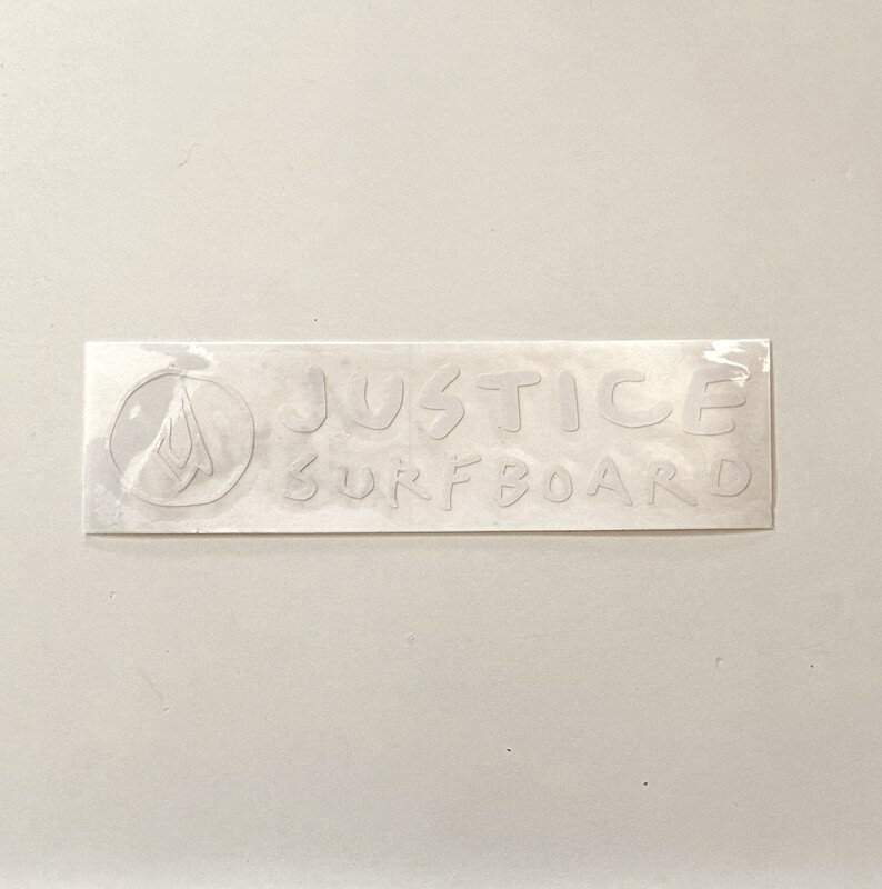 JUSTICE SURFBOARD ジャスティスサーフボード ステッカー フリーハンド カッティングステッカー 16cm 2