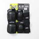 187 JUNIOR SIX PACK スケート プロテクター キッズ用 KNEE ELBOW WRIST 膝・肘パッド・リストガード ニー&エルボーパッド&リストガード BLACK