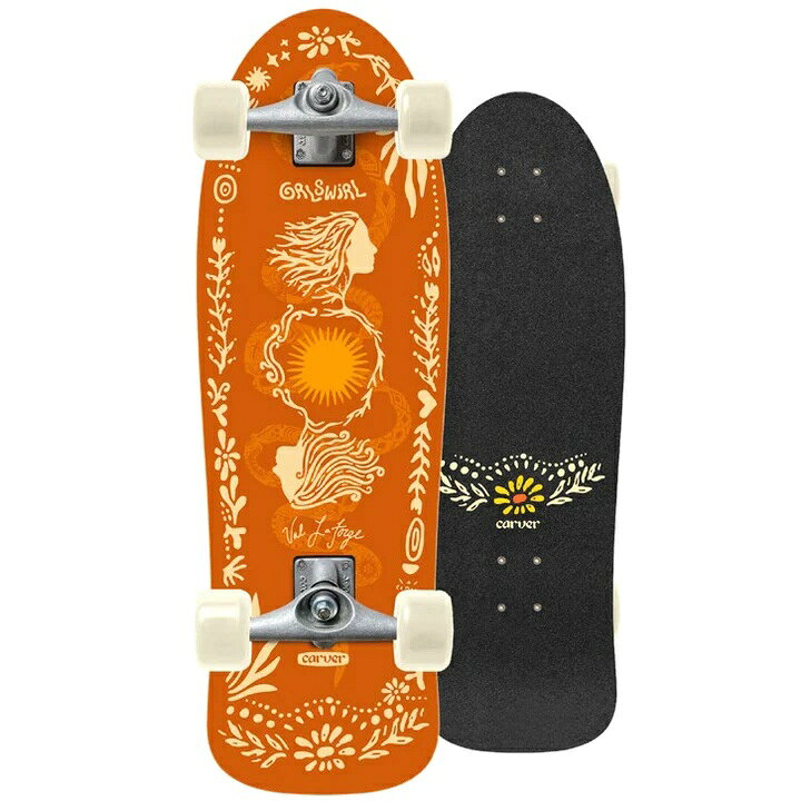 31" GRLSWIRL Sunflower 「Sunflower」モデルは、陽気なベアフット・ボウルライダーであり、GrlSwirlチームのライダーでもあるヴァル・ラフォージとのコラボレーションから生まれました 80年代を彷彿とさせるサイドカット形状から、新しいダブルキックモールドに至るまで、スケートパークやポンプトラック、そして乗り回したいあらゆる場所で最高のパフォーマンスを発揮するようきめ細かく調整されています サイズ：31”L x 16.125”WB トラック：CX Wheels:65mm x 83a Slicks (White) ※日本正規販売品です。同梱しておりますシリアルプレートは修理・メンテナンス時に必要になりますので大切に保管ください。 沖縄・離島エリアへの発送は行っておりません。 ご注文後にキャンセルのお手配をさせて頂きますのでご了承ください。 ※画像は撮影状況やPC環境により実際の色合いと若干違って見える場合があります。ご了承下さい。またサイズ・カラー違いなどの返品・キャンセルは一切致しておりませんのでご了承ください。 ※当店からはメールにてご連絡致しますので必ずメールアドレス【surfup@shop.rakuten.co.jp】の受信許可の設定をお願い致します。