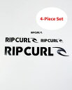 RIP CURL リップカール ステッカー C01-029 4枚セット Black Logo ステッカー S/M/L/XLサイズ